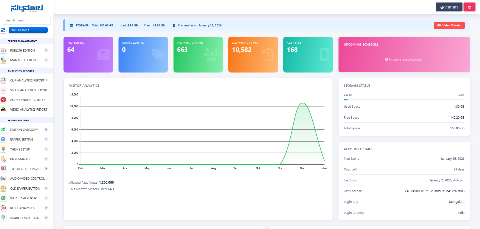 Admin Dashboard & Management
